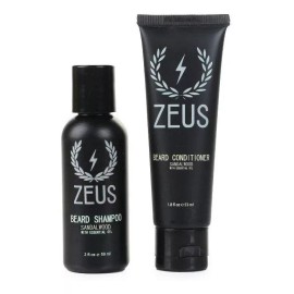 Zeus Viaje Barba Champú Y Acondicionador Conjunto Hombres, S