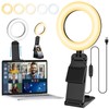 GerTong 5'' Laptop Selfie Ring Light with Stand, Mini Desk