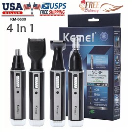 Kemei Professional Hair Clippers Cordless Trimmer Beard Cutting Machine Barber - 4-In-1 Nose Hair Trimmer