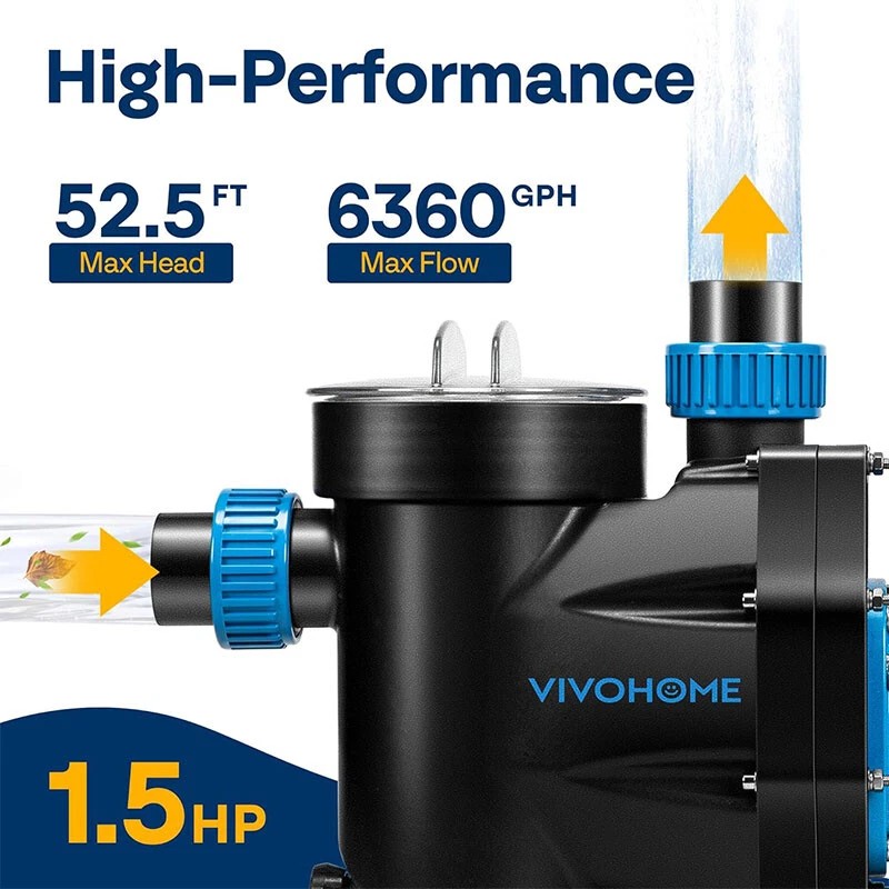 Unbranded 1.5/2.0/2.5 HP Self Primming Swimming Pool Pump & Timer