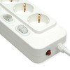 Value 3 m 4 Way Single Switch Power Strip White