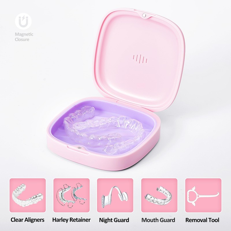 Gaboolo Retainer Case Slim Aligner Case with Vent Holes Compatible