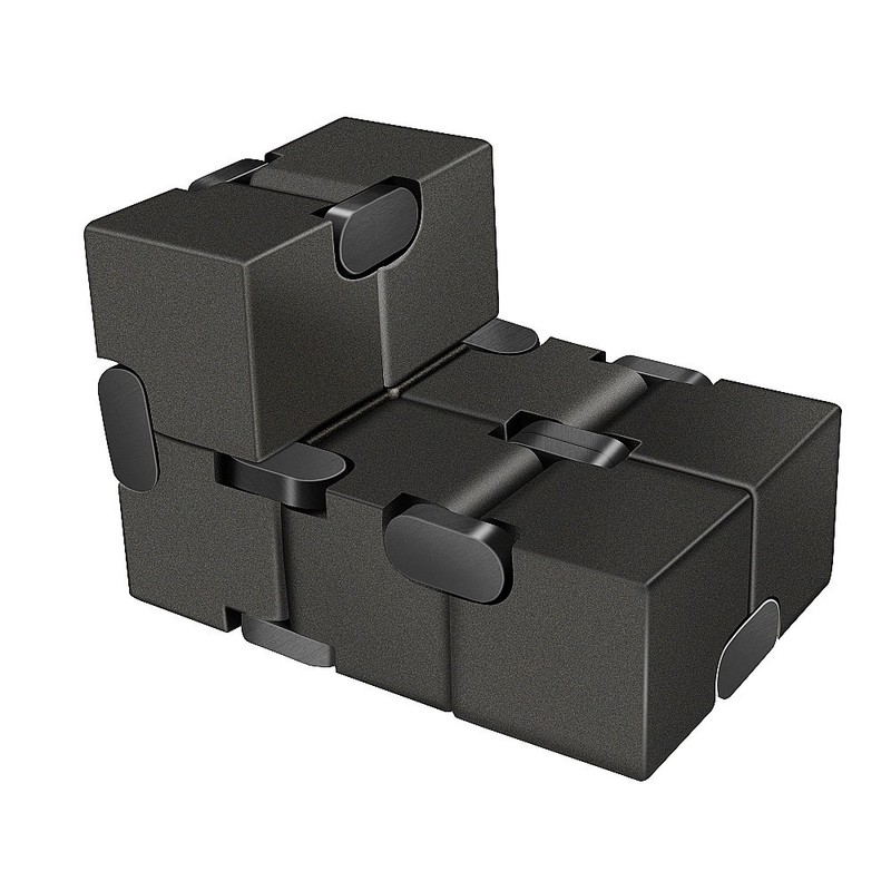 LilBit Infinity Cube, Aluminium Alloy Toy Cubes, black