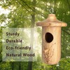 Hummingbird House, 3Pcs Humming Bird House for Outside Hanging, Natural