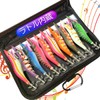 Egi Squid Fishing Lure, Built-in Rattle, Total Body Luminous, Set