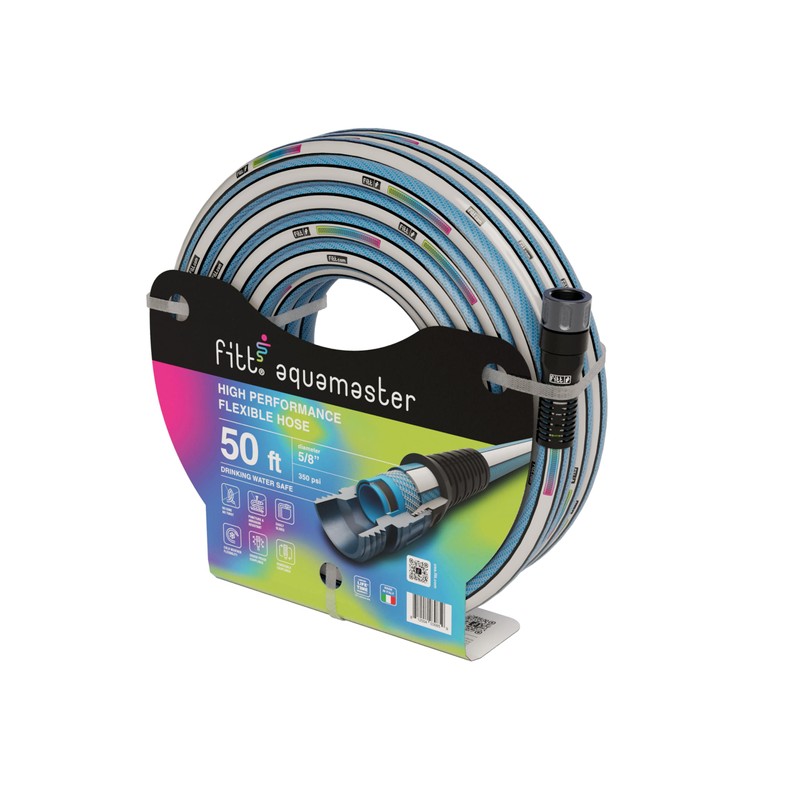 FITT Aquamaster 5/8" 50ft, high performance flexible Garden Hose for