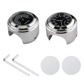 Shkalacar Universal Motorcycle Handlebar Watch, Bicycle Thermometer, Waterproof Watch for Motorcycle Handlebars, Bicycles, 22 mm - 25.4 mm, 7/8 Inch - 1 Inch Handlebar