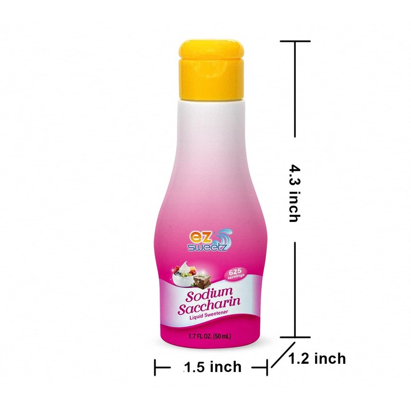 Sodium Saccharin (1.7oz - Liquid Sweetener 625 Servings/Bottle) | 2Pack)