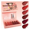 Set De 6 Lápices Labiales, Textura Mate Y Sedosa, De