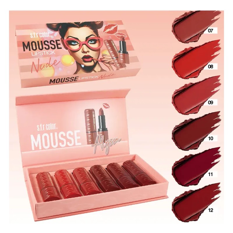 Set De 6 Lápices Labiales, Textura Mate Y Sedosa, De