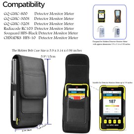 Covthch Holster, Carrying Case for GQ GMC-800 /GQ GMC-300S /GQ GMC-320S /Radiacode RC103 /CHNADKS HFS-10 Geiger Counter Nuclear Radiation Detector Monitor Meter, Holster Case with Belt Clip