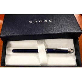 Cross Helios Blue Lacquer Medium Point Fountain Pen (Black Ink) New In Box
