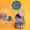Robin Goods® 9 Piece Coasters Set with Metal Holder -