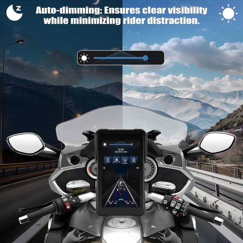 Motorcycle Carplay Screen GPS Navigation System with Wireless Carplay and