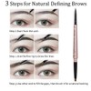 [ 2 Pack]Eyebrow Pencil, Waterproof Eyebrow Makeup with Dual Ends,