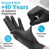 Hand-E Touch Black Nitrile Disposable Gloves Large, 50 Count -