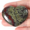 XIANNVXI 45mm 1.8" Bloodstone Crystal Heart Stone Natural Crystal Gemstone