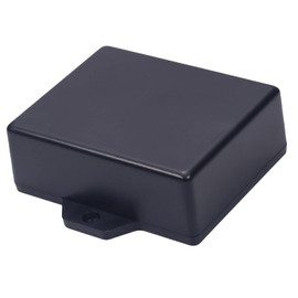 Heyiarbeit 2Pcs 2.44"x 1.97"x0.87" ABS Black Dustproof Electronic Junction Box Enclosure Project Box With Ear For Electronic Projects