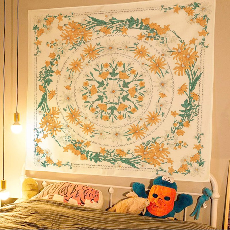 Simpkeely Mandala Floral Medallón Tapiz Boho para colgar en la