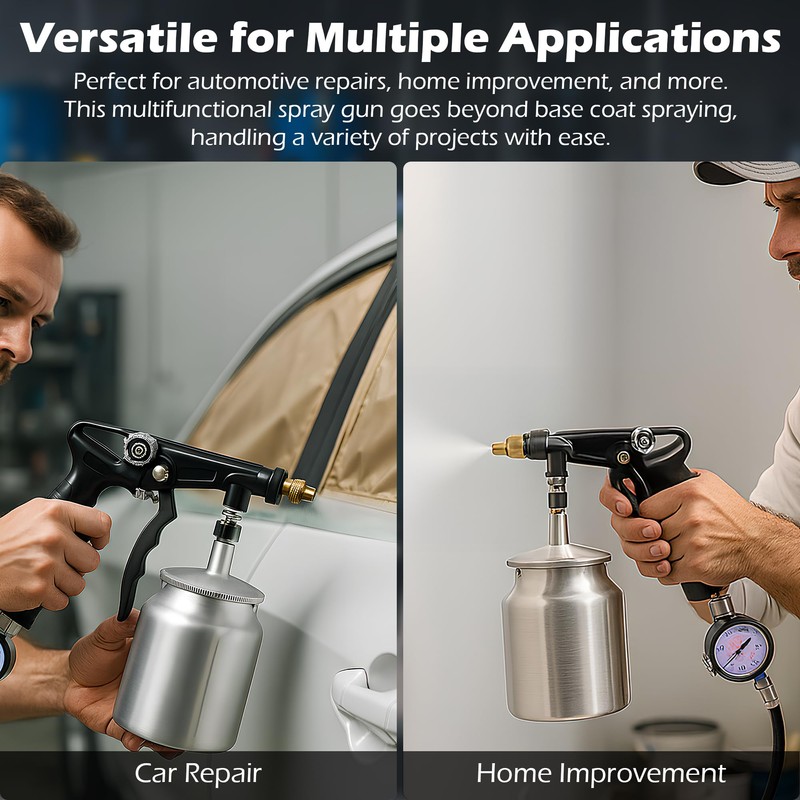 Undercoating Spray Gun with 100ml Suction Feed Cup, Undercoat Air