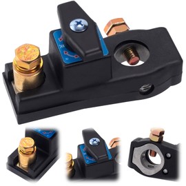 YALOJE Car Battery Disconnect Switch, 12V/24V High Current Battery Isolator Kill Switch, Heavy Duty Master Battery Power Cut Off Switch for Cars, Trucks, RVs - 1 pcs