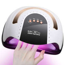 Yakiter UV Nail Lamp, 268W LED Nail Lamp, Intelligent Infrared Automatic Sensor LED Nail Dryers, 4 Timer Settings, for Nail Salons and Homes