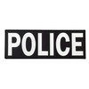SUVIYA Police Patch with Hook and Loop (White, 8.5x3 inch)