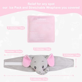 Pallesen Pallesen Colic Baby Relief,Gas Relief for Infants,Baby Colic Heated Tummy Wrap,Baby Swaddling Belt for Colic Calm,Natural Relief for Upset Stomach in Babies and Toddlers,Elephant