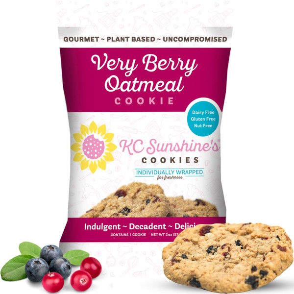 KC Sunshine’s Gluten Free Cookies (Berry Oatmeal, Pack of 12)