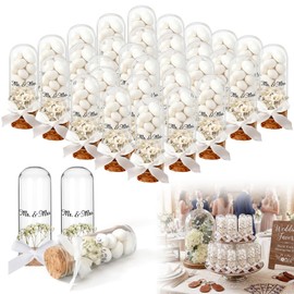 Gandeer 50 Sets Wedding Candy Favors for Guests (White)