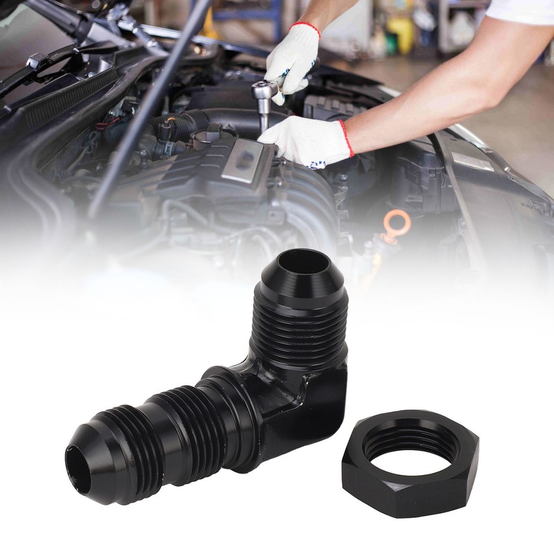 90 Degree 8 AN Flare Bulkhead Adapter Reusable Flare Hose