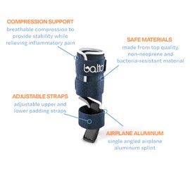 Balto Splint Carpal/Tarsal Brace- Hyperextension Dog Brace with Aluminum Splint – Supports Fractures and Sprains – Leg Support (Large)