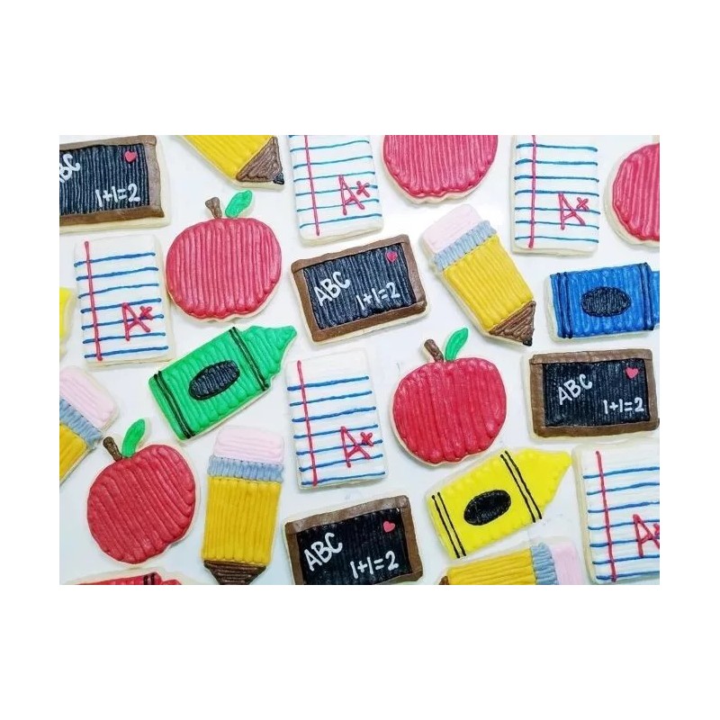 Unbranded Chubby Crayon 4.5'' Cookie Cutter Pencil Metal School Teacher