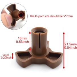 SDTC Tech 2 PCS Microwave Oven Turntable Coupler Y-Shaped Shaft Holder Glass Tray Guide Support with "D" Port for 12-14mm Height Roller