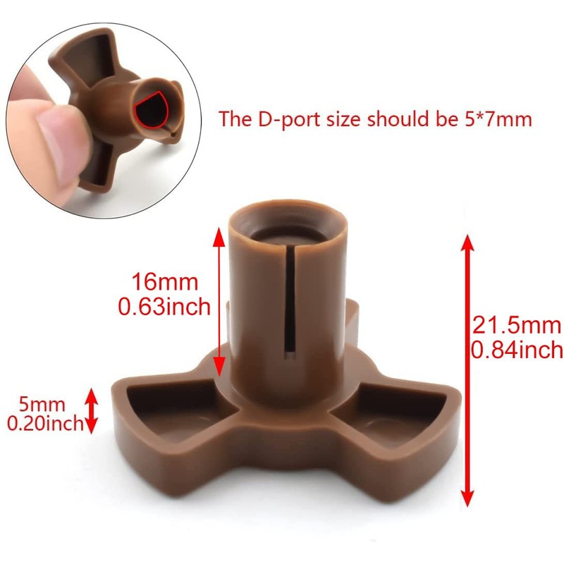 SDTC Tech 2 PCS Microwave Oven Turntable Coupler Y-Shaped Shaft