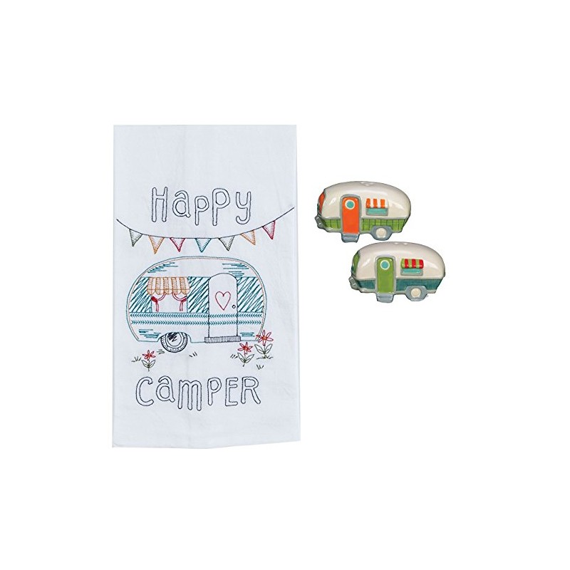 Happy Camper 3 Piece Kitchen Bundle, Towel with Salt and