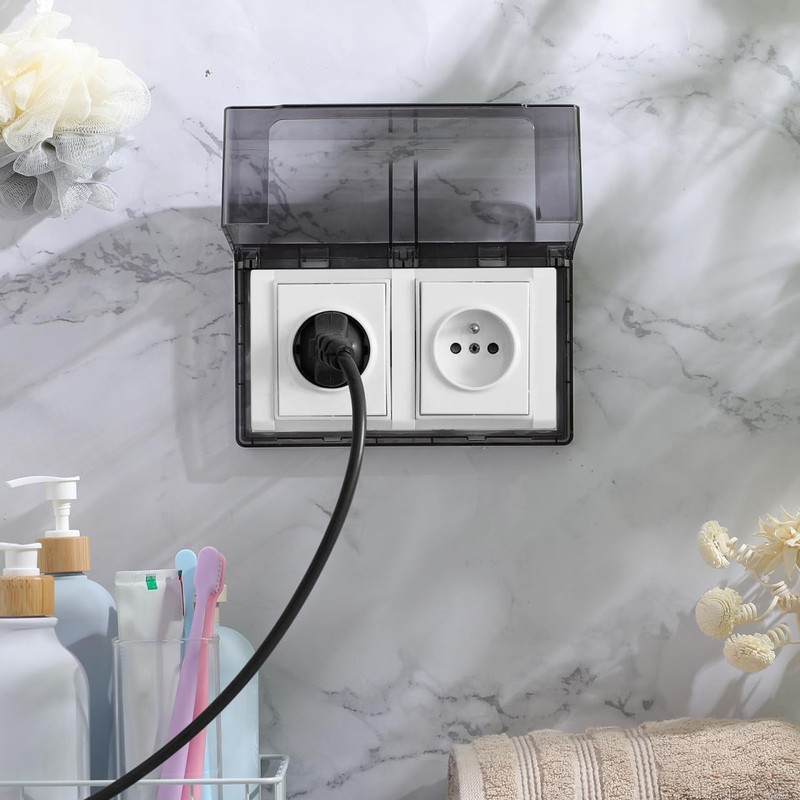 Uonlytech Flip Weatherproof Outlet Cover Water Proof Socket Box Self
