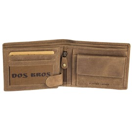 Dos Bros Hunter DB-002 Leather Wallet with Gift Box, light brown
