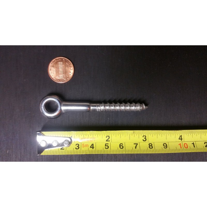 Heavy Duty 4 x Marine Grade Stainless Steel lag Screws