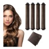 4pzs Rizador De Cabello Heatless Curls,rulos Para Cabello Marrón