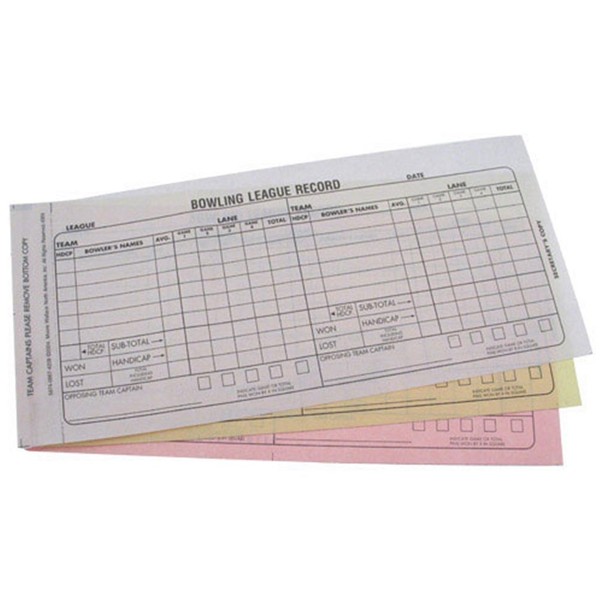 Bowlerstore Products Bowling Team Score Book- Carbonless 3 Part Recap Sheets