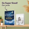 Step Dad Birthday Card - Starry Night Moon Clouds -