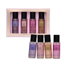 Victoria's Secret Fragrance Mist Collection 4 Piece Shimmer Mini Gift Set, Assorted Scents
