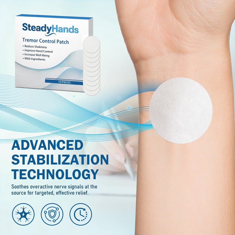 HENGRUNXIN Hands Tremor Control Patch,Essential Tremor and Muscle Stability, Disposable
