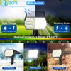 NYMPHY Solar Lights Outdoor Waterproof IP68, 56 LED 3 Lighting