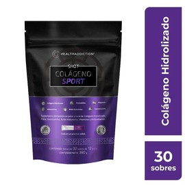 Healthaddiction Shot Colágeno Sport Suplemento A Base De Colágeno Hidrolizado con Sabor frambuesa