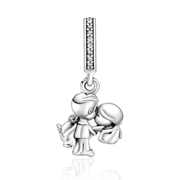 VALGACLS Married Couple Charm Wedding Charms 925 Sterling Silver Charms