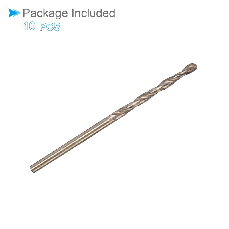 CoCud Twist Drill Bit 2mm Cutting Edge Titanium Nitride Coated