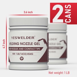 YESWELDER Welding Nozzle Gel for MIG Welding, Anti-Spatter Dip Gel for MIG Torch And Contact Tips (2 Cans)