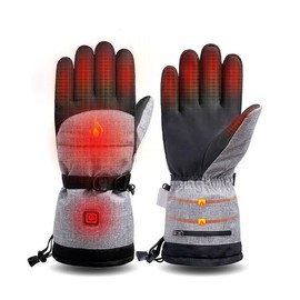 Smart USB Electric Heating Gloves Winter Outdoor Warm Windproof Sport Skiing Gloves Riding Mountaineering Gloves